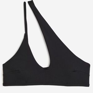 NEW ✨ H&M Black Asymmetric Bikini Top Size 8